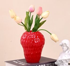 European-style Pastoral Vase Colorful Glass Flowerpot Living Room Home Flower Arrangement Decoration