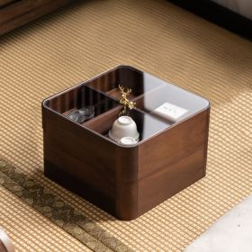 Walnut Fruit Plate Box Divided Solid Wood Snack Box