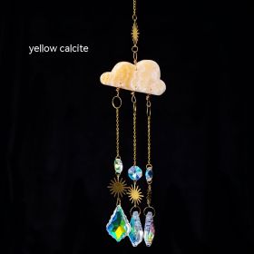 Natural Crystal Agate Cloud Sun Catcher Ornaments Window Sill Forest Garden Wind Chimes Color Lighting Pendant