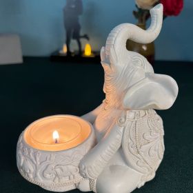 Animal Elephant Resin Candlestick Dining Table Study Decorations Decoration Wax