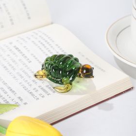 Ancient Handmade Mini Glass Furnishing Article Turtle Turtle Glass Crafts Home Ornament Aquarium Landscaping