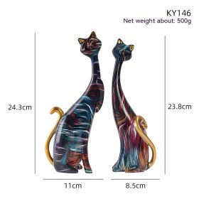 Creative Decoration Crafts Colorful Cat Home Ornaments