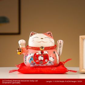 Ceramic Waving Paws Fortune Cat Ornaments