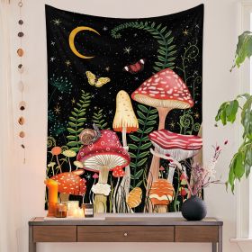 European Retro Mushroom Hanging Cloth Plant Homestay Tapestry (Option: J-95X75CMStar light)