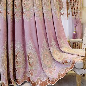 Atmospheric Living Room Floor Curtain Bedroom Full Blackout (Option: Pink cloth-Unit price of 1meter)