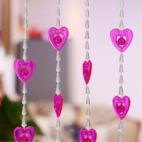 Household Plastic Crystal Acrylic Door Chain Decoration (Option: Transparent rose-130x90)