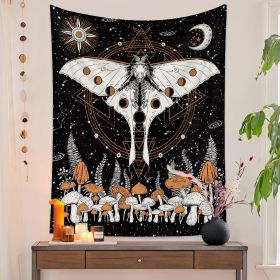 European Retro Mushroom Hanging Cloth Plant Homestay Tapestry (Option: E-150X130CMInstallation package)