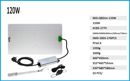 Quantum Plate Plant Fill Light Lamp 120W (Option: 120w Dimming-EU)