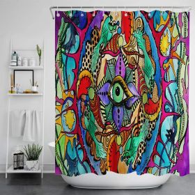 Digital Print-free Bathroom Curtain (Option: YLLHFK08-180x180CM)