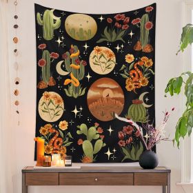 European Retro Mushroom Hanging Cloth Plant Homestay Tapestry (Option: C-150X100CMInstallation package)